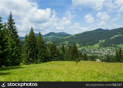 Beautiful view of the Carpathians Mountains in Ukraine