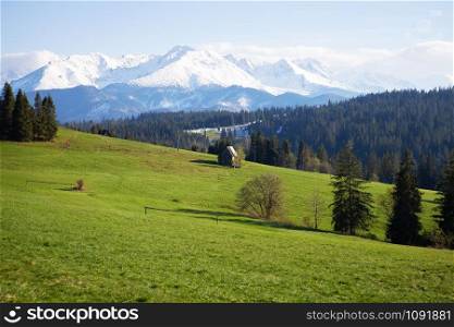Beautiful view of the mountain landscape, Tatra National Park, Poland. High Tatras, Carpathians.. Beautiful view of the mountain landscape, Tatra National Park, Poland. High Tatras, Carpathians