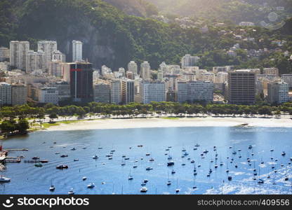 beautiful view of the Rio de Janeiro at sunny day, Brazil