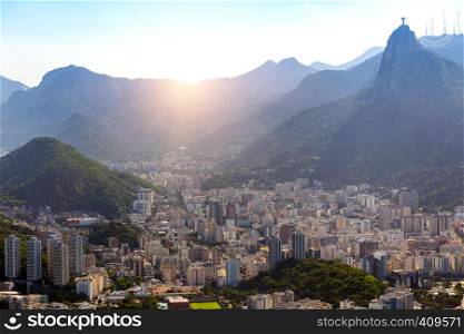 beautiful view of the Rio de Janeiro at sunny day, Brazil