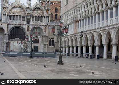 Beautiful view of the San Marco square in Venice