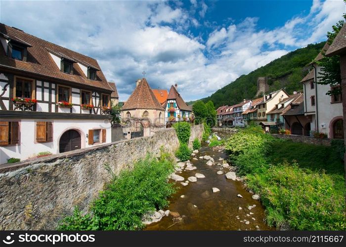 Beautiful village of Kaysersberg in Alsace in France