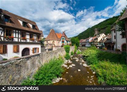 Beautiful village of Kaysersberg in Alsace in France