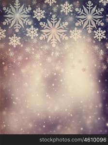 Beautiful vintage Christmas background, abstract festive border, beautiful snowflakes illustration, invitation card for New Year celebration&#xA;