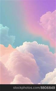 Beautiful vintage of colorful cloud and sky