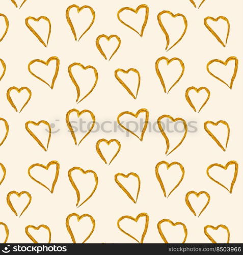 beautiful vintage seamless pattern of hearts