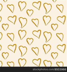beautiful vintage seamless pattern of hearts
