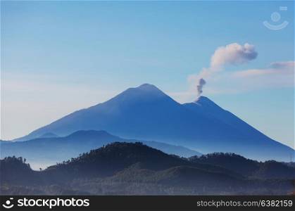 Beautiful volcanoes landscapes in Guatemala, Central America