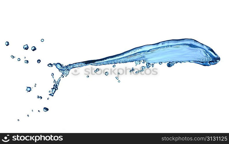 Beautiful water splash isolated on white