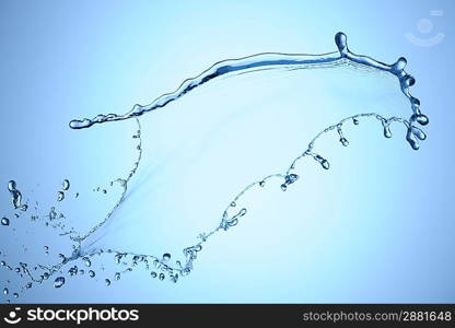 Beautiful water splash speed shot