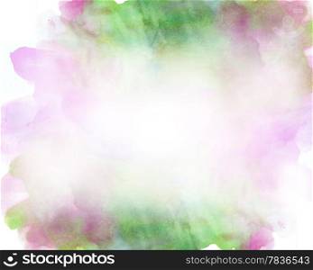 Beautiful watercolor background in soft brown, green and magenta- Great for textures and backgrounds for your projects!