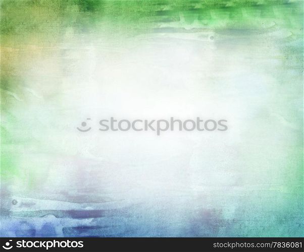 Beautiful watercolor background in soft green and blue Great for textures and backgrounds for your projects!