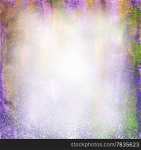 Beautiful watercolor background in soft purple, yellow and green Great for textures and backgrounds for your projects