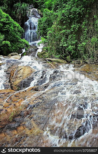 Beautiful waterfall in the jungle