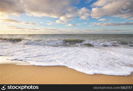 Beautiful wave seascape. Nature composition.