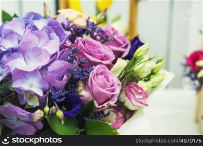 beautiful wedding bouquet. beautiful wedding bouquet, close up photo