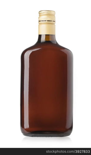 Beautiful Whisky bottle on white background. with clipping path