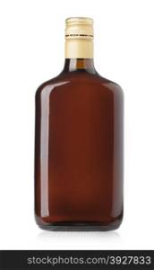 Beautiful Whisky bottle on white background. with clipping path