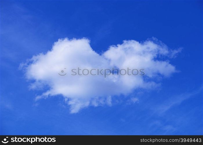 Beautiful white cloud on blue sky background. Blue sky and white cloud