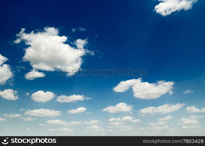 beautiful white clouds in the blue sky