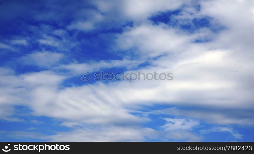 Beautiful white clouds in the blue sky