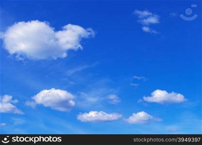 Beautiful white clouds on blue sky background. Blue sky and white clouds