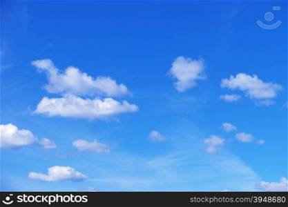 Beautiful white clouds on blue sky background. Clouds and sky