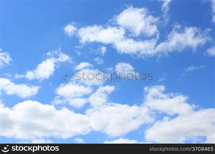 beautiful white clouds on blue sky background in the nice weather
