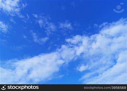 Beautiful white clouds on blue sky background. White clouds on blue sky background