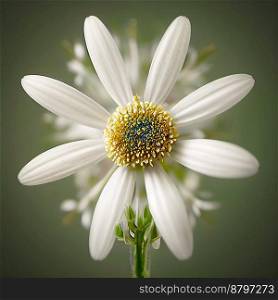 Beautiful White daisy flowers 3d illustrated