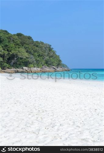 Beautiful white sand beach of Koh Tachai, Similan National Park, Thailand