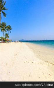 Beautiful white sand beach on Koh Mook island, Trang Province, Thailand