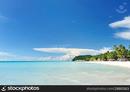 Beautiful wild beach at remote island, Philippines