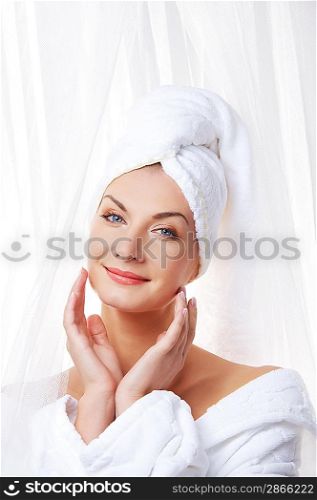 Beautiful woman after shower