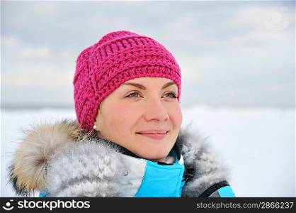 Beautiful woman enjoying winter day