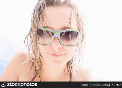 Beautiful woman in sunglasses portrait