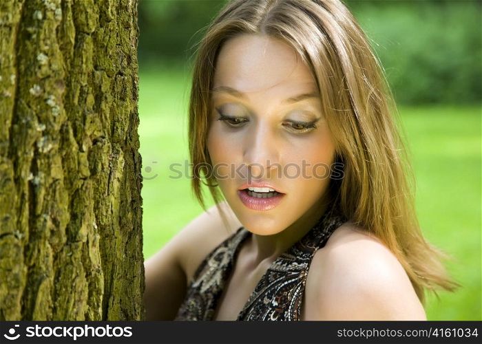 Beautiful Woman In The Park