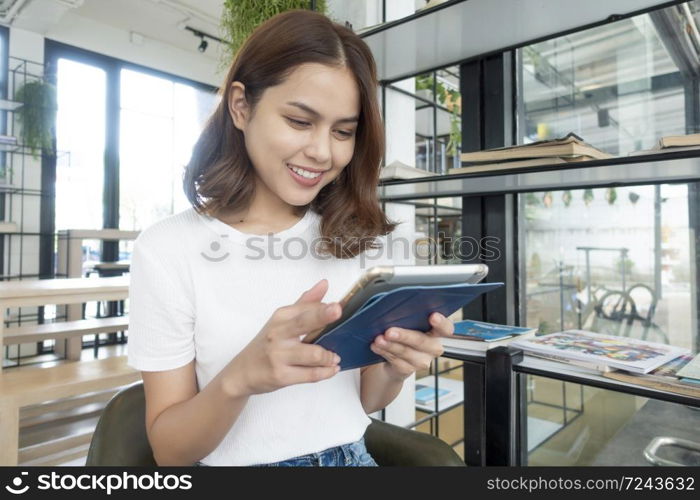 Beautiful woman is driving her car