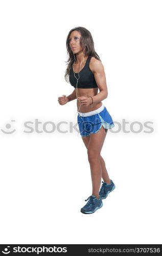 Beautiful woman jogging for health and fitness