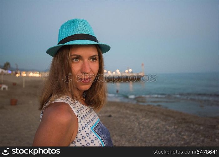 beautiful woman on the beach. beautiful woman on the beach at Alania, Turkey