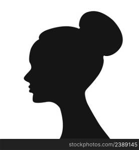 Beautiful woman silhouette isolate on white background. Fashion model. Stock vector. Beautiful woman silhouette isolate on white background. Fashion model.