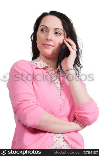 Beautiful woman talking on a cell phone