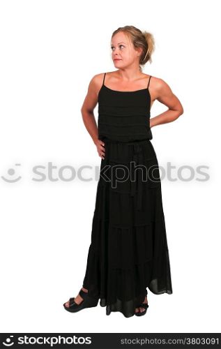 Beautiful woman wearing an eveing gown or formal dress