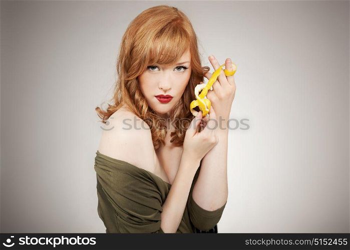 Beautiful woman with a ginger hair