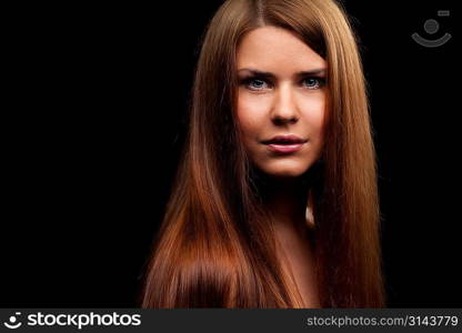 Beautiful woman with healthy long hair