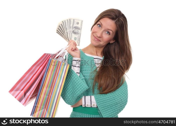 Beautiful woman with shopping bags