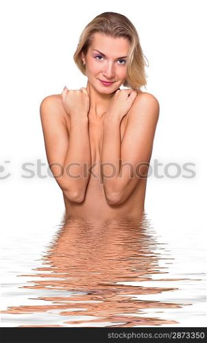 Beautiful women in water