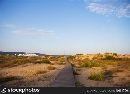 beautiful wooden path to the beach to the sea.. beautiful wooden path to the beach to the sea
