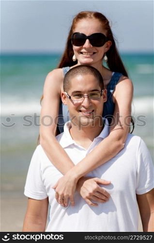 beautiful young Couple Hugging