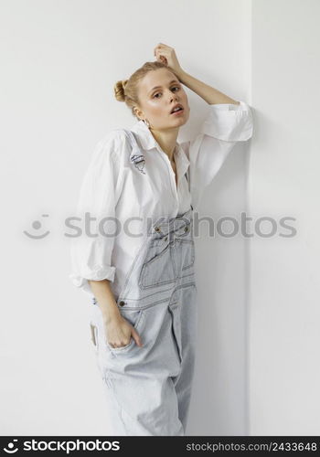 beautiful young female wearing jumpsuit 11